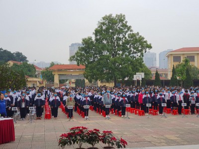 Trường THCS Kiến Hưng trong công tác phòng chống virus corona