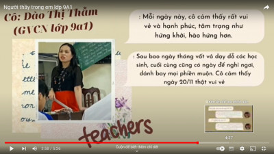 GIẢI NHẤT CUỘC THI "NGƯỜI THẦY TRONG EM" TRƯỜNG THCS KIẾN HƯNG