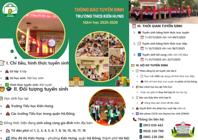 THÔNG BÁO TUYỂN SINH NĂM 2025-2026
