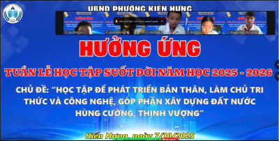 TRƯỜNG THCS KIẾN HƯNG TỔ CHỨC TUẦN LỄ HƯỞNG ỨNG HỌC TẬP SUỐT ĐỜI NĂM 2025
