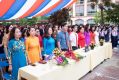 Lễ chào cờ của tập thể thầy cô giáo và quý vị khách mời