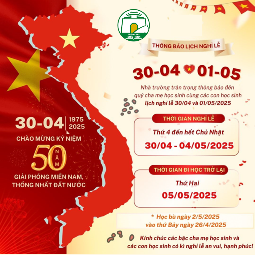 Thông báo lịch nghỉ lễ 30 04 đỏ vàng beige đơn giản rõ ràng bài đăng Instagram (1)